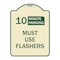 Signmission Must Use Flashers Choose Your Limit Minute Parking Heavy-Gauge Alum Sign, 24" x 18", TG-1824-23867 A-DES-TG-1824-23867 - alternate 1